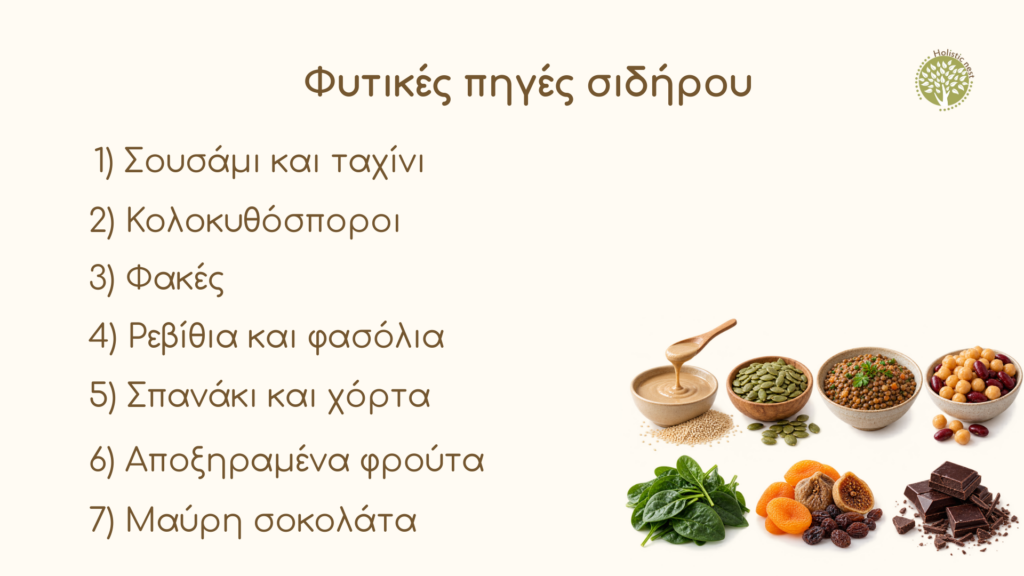 Φυτικές πηγές σιδήρου